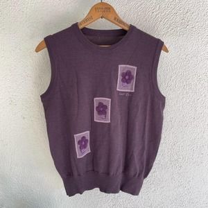 Purple golf club floral sweater